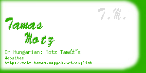tamas motz business card